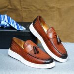 New Men's Woven Embossed Round-toe Flat Shoes