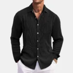 Men's Comfortable Vertical Stripe Long Sleeve Shirt